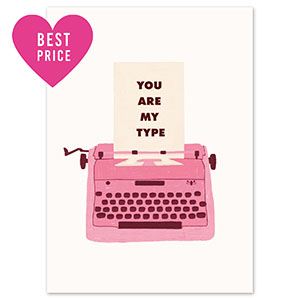 BY31&reg; Espositori bigiotteria in cartoncino "You are my type" bianco-rosa scuro-marrone scuro-beige