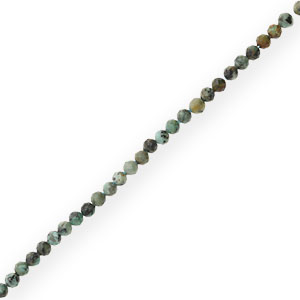 Perline in pietra naturale Calcedonio (Diaspro) 4mm sfaccettate effetto verde multicolore