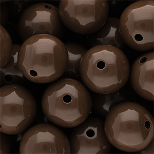 DQ Perline in acrilico 18 mm lucido Cappuccino brown 19-1220 TCX