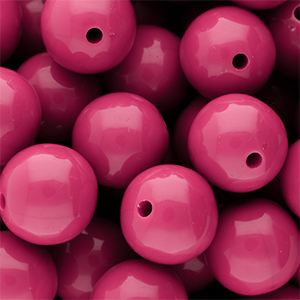DQ Perline in acrilico 18 mm lucido Rose violet 17-2624 TCX