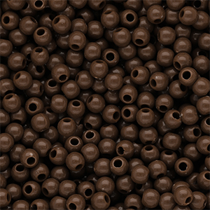 DQ Perline in acrilico 4 mm lucido Cappuccino brown 19-1220 TCX