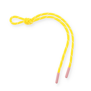 Portachiavi paracord giallo-bianco-rosa chiaro