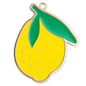 Ciondoli di metallo limone oro-giallo-verde