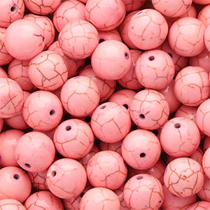Perline di ceramica 12mm rosa