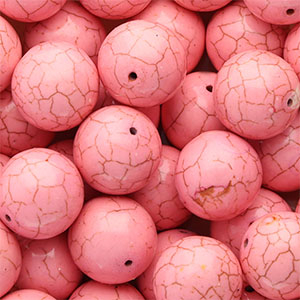 Perline di ceramica 20mm rosa