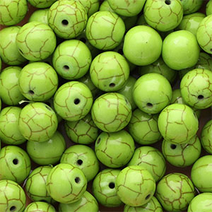 Perline di ceramica 12mm verde