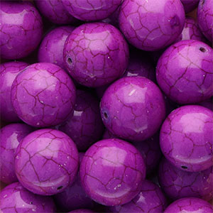 Perline di ceramica 20mm viola