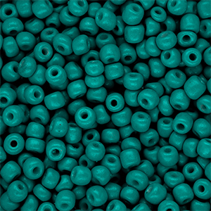 Perline di vetro rocailles 6/0 (4mm) verde ottanio