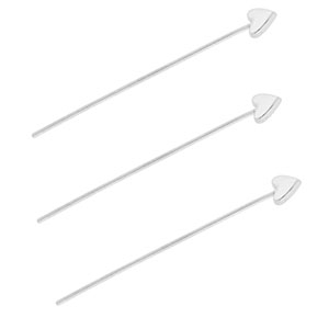 BY31&reg; Componenti in acciaio inossidabile chiodini a testa cuore 35mm argento
