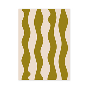 BY31&reg; Espositori bigiotteria in cartoncino onde verde oliva-crema