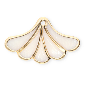 Pendenti di conchiglia prodotti speciali ventaglio bianco-oro