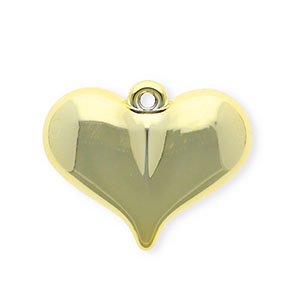 Ciondoli in acrilico cuore oro