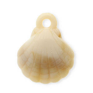 Ciondoli in acrilico conchiglia beige-marrone-bianco