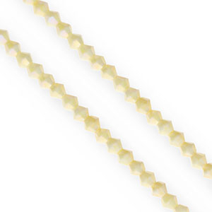 Perline sfaccettate bicone 4mm giallo chiaro-rivestimento AB