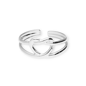 Anelli in acciaio inossidabile cuore argento