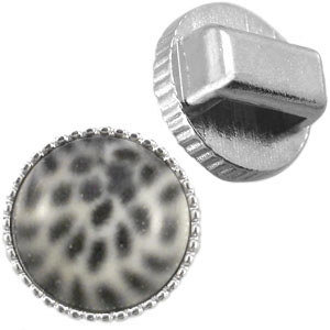 Castone/passante Cuoio&reg; vintage argento