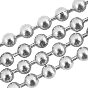 Catena a palline in acciaio inossidabile 2mm argento (acciaio inossidabile)