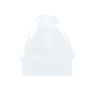 Sacchetti in organza 9x12 cm bianco