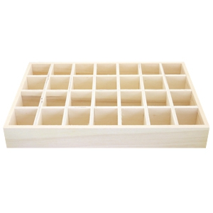 Espositore per bigiotteria di legno con 28 scomparti naturale (colore naturale di legno)