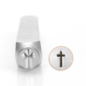 ImpressArt punzoni simboli 6 mm croce argento