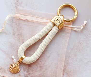 Portachiavi DQ Mix & Match con cordoncino tubolare intrecciato