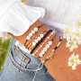 Braccialetti di tendenza in filo coda di topo con perline Miyuki e alfabeto