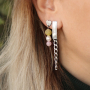 Ecco come realizzare in modo facile e veloce degli orecchini con i componenti in acciaio inox: 