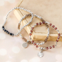 Puoi usare queste perline sfaccettate rotonde per una bella collezione di bracciali