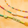Idea creativa con perline sfaccettate bicono e tubo