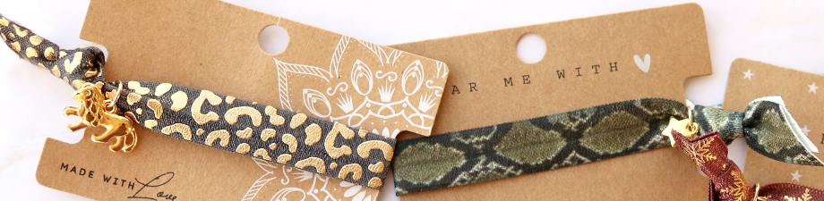 Materiale infilaperle con stampa animalier